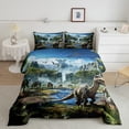 thumbnail image 1 of Dinosaur Comforter King Animal Bedding Set, 3D Dino Bedding Comforter Sets Jungle Duvet Insert, Dinosaur Down Comforter Microfiber Ultra Soft 3 Pieces, 1 of 5