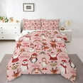 YST Twin Size Santa Claus Bedding Set, Bear Deer Animal Comforter Set