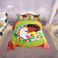 thumbnail image 1 of Erosebridal Unicorn Comforter African Black Little Twin Bedding Sets Cute Comforter Sets Rainbow Colorful Floral Decor Bed Set Reversible Stars 1 Comforter And 1 Pillow Case, 1 of 6