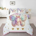YST Unicorn Kids Bedding Comforter Sets, Girls Butterfly Comforter Set