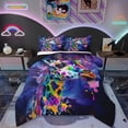 thumbnail image 1 of Watercolor Giraffe Twin Bedding Sets Purple Navy Blue Comforter Set, Woodland Wildlife Bedding Comforter Sets Cute Animal Duvet Insert , Glitter Stars Galaxy Down Comforter, 1 of 7
