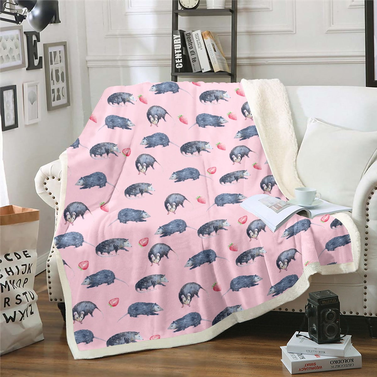 Sunset Bearpaw Blanket Pink Ikinnii