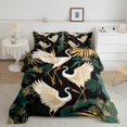 YST White Crane Comforter Set for Kids Boys Girls,Queen Japan Style