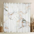 thumbnail image 1 of White Marble Curtains Light Grey Curtains & Drapes, Rose Pink Watercolor 30%-50% Blackout Curtains Abstract Marbling Living Room Curtains, Geometric Swirl Window Treatments Room Decorative, 1 of 6