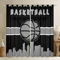 thumbnail image 1 of Erosebridal Young Gamer Curtains & Drapes Basketball Curtains, Sport Theme Blackout Curtains Black Grey Gray Living Room Curtains, 1 of 6