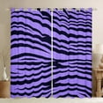 thumbnail image 1 of YST Zebra Print Curtains Black and Purple Blackout Curtains, Wild Animal Theme Curtains & Drapes Safari Bedroom Curtains, Abstract Stripe Window Treatments, 1 of 6