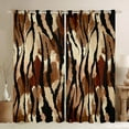 thumbnail image 1 of YST Zebra Print Curtains & Drapes Black and Brown Blackout Curtains, Wild Animal Theme Curtains Safari Bedroom Curtains, Abstract Stripe Window Drapes, 1 of 6