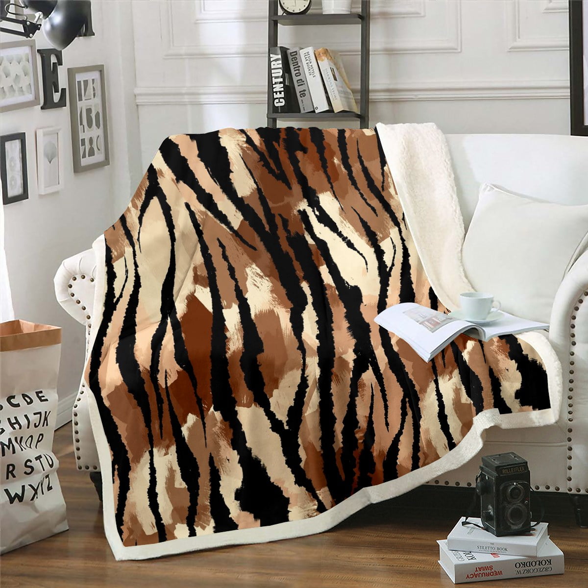 yst-zebra-print-fleece-blanket-black-and-brown-sherpa-blanket-wild