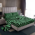 thumbnail image 1 of Erosebridal Zebra Twin Sheet Set Black Green Sheets, Animal Printed Bed Set Chic Turqoise Glitters Bed Sheets Set, Geometry Stripe Fitted Sheet Safari Wildlife Bedroom Decor, 1 of 6