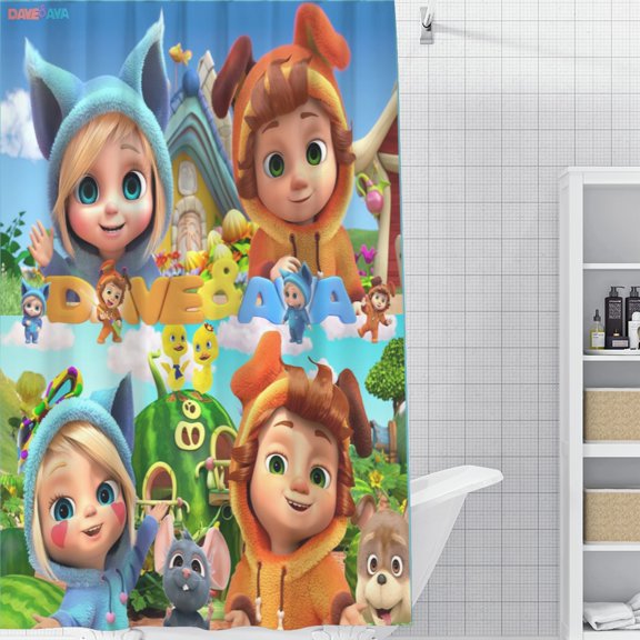 YST25ZY Privacy Shower Curtain, 59"x70.8" Dave and AVA Quick Dry Mildew Proof Waterproof Bathroom Curtain with Hooks