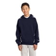 thumbnail image 1 of YST265 Youth Sleeve Stripe Pullover Hooded Sweatshirt, True Navy & White - Extra Large, 1 of 1