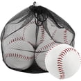 thumbnail image 1 of YSTDHL 6 Pack Sports Practice Softballs, 12-Inch Official Size and Weight Slowpitch Softball, Unmarked & Leather Covered Training Ball for Games, Practice and Training, 1 of 12