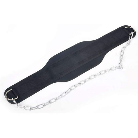 YSTDHL Double Stitching Dip Belt with 28-Inch Steel Chain for Weight Lifting & Body Building