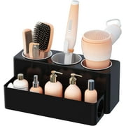 YSTDHL Hair Tool Organizer, Hair Blow Dryer Holder Countertop, Removable Acrylic Hair Brush Storage Stand for Curling Iron/Hair Styling Tools/Makeup Accessories in Bathroom, Vanity, Kitchen