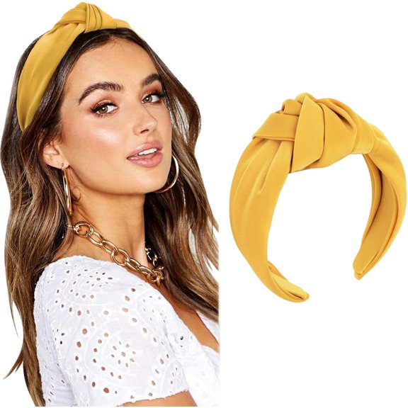 YSTDHL Headbands for Women Girls Knotted Elastic Hair Band Fashion Fabric Hairbands Cute Top Knot Head Band