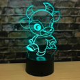 thumbnail image 1 of YSTIAN 3D Cow Night Light Lamp Illusion Led 7 Color Changing Touch Switch Table Desk Decoration Lamps Acrylic Flat ABS Base USB Cable Toy (Bus), 1 of 5