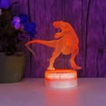 thumbnail image 1 of YSTIAN 3D Dinosaur Night Light Lamp Illusion Night Light 7 Color Changing Touch Switch Table Desk Decoration Lamps Gift Acrylic Flat ABS Base USB Cable Toy, 1 of 4