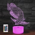 thumbnail image 1 of YSTIAN 3D Fish Remote Control 16 Color Night Lights Illusion Acrylic LED Table Bedside Lamp Children Bedroom Desk Decor Birthday Christmas Gift Toy for Kids, 1 of 8
