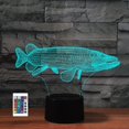 thumbnail image 1 of YSTIAN 3D Marine Fish Remote Control 16 Color Night Lights Illusion Acrylic LED Table Bedside Lamp Children Bedroom Desk Decor Birthday Gifts Toy for Kids, 1 of 8