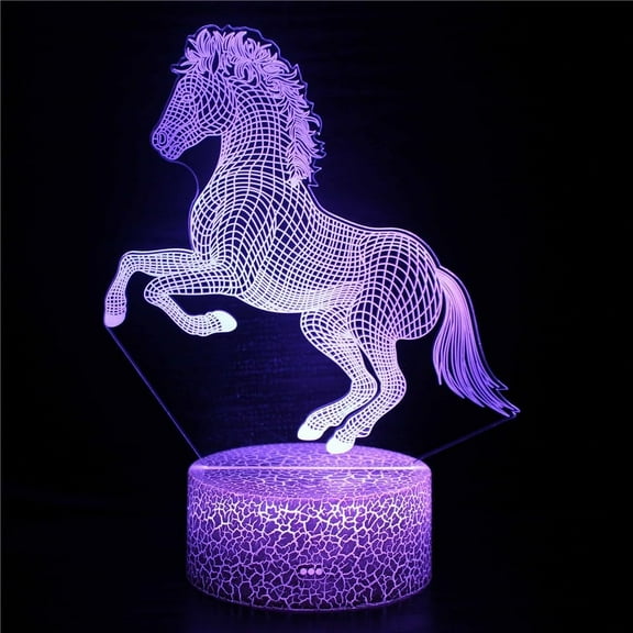 YSTIAN 3D Optical Illusion Unicorn Lamp Led Night Light for Girls 16 Colors Changing Table Lamps Unicorn Gifts Birthday Christmas Decoración De Dormitorio De Luz De Noche Led