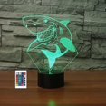 thumbnail image 1 of YSTIAN 3D Shark Remote Control 16 Color Night Lights Illusion Acrylic LED Table Bedside Lamp Children Bedroom Desk Decor Birthday Christmas Gift Toy for Kids, 1 of 7