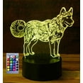 thumbnail image 1 of YSTIAN 3D Wolf Dog led Night Light Lamp Illusion Night Light 16 Color Changing Table Desk Decoration Lamps Gift Acrylic Flat ABS Base USB Cable Toy, 1 of 6