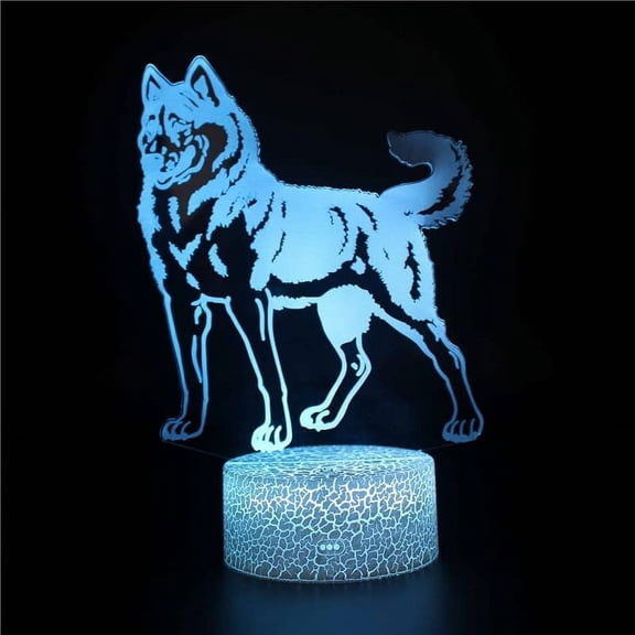 YSTIAN 3D Wolf Lamp Illusion Led Night Light Color Change Desk Table Lamp Lion Toys Lights Christmas Gift for Kids Boys Room Decor DecoraciĂ³n De Dormitorio De Luz De Noche Led