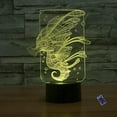 thumbnail image 1 of YSTIAN Creative 3D Seahorse Night Light 16 Colors Changing USB Power Remote Control Touch Switch Decor Lamp Optical Illusion Lamp LED Table Desk Lamp Children Kids Christmas Brithday Gift, 1 of 8