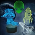 thumbnail image 1 of YSTIAN Outer Space Gifts, 3D Spaceman Astronaut Rocket Alien Night Light for Kids (4 Patterns) with Remote 16 Colors Changing Dimmable Function, Christmas for Science Space Fan Boy Child, 1 of 8