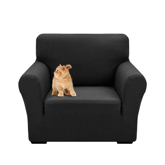 XYMHUN 1-Piece Armchair Sofa Cover Stretch Couch Cover Washable Sofa Slipcover Furniture Protector for Armchair,Black