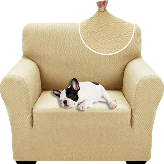 YSTYLE 1-Piece Stretch Sofa Cover Non-slip Couch Cover Stretch Slipcover Washable Slipcover Furniture Protector for Dogs,Pet Cats,Yellow