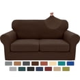 thumbnail image 1 of XYMHUN 3-Piece Sofa Cover Stretch Couch Cover Washable Sofa Slipcover Furniture Protector with 2 Cushion Covers,Loveseat Coffee, 1 of 7