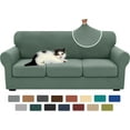 thumbnail image 1 of YSTYLE Sofa Cover Non-slip Couch Sofa Cover for 3 Cushions Stretch Slipcover Furniture Protector for Dogs,Pet Cats,Bean Green 71"-91"(3 CUSHIONS), 1 of 7