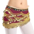 thumbnail image 1 of YSUEJPF Belly Dance Hip Scarf Mini Skirt Belly Dancer Wrap Skirt with Sequins, Bellydance Belt, 1 of 3