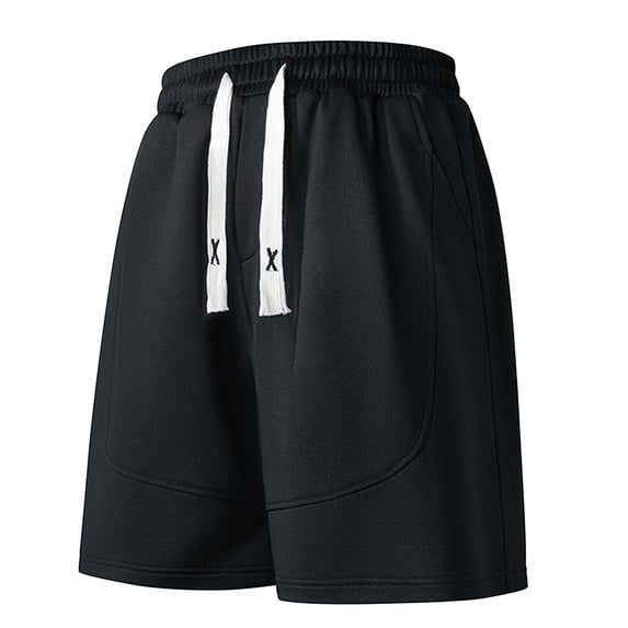 YSUEJPF Big & Tall Gym Shorts for Men Summer Casual Drawstring Elastic Waistband Athletic Shorts Classic Solid Moisture Wicking Track Shorts