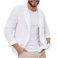 thumbnail image 1 of YSUEJPF Blazer for Men Business Casual Notch Lapel One Button Suit Jackets Baggy Long Sleeve Work Jackets Solid Formal Wear with Pockets, 1 of 7