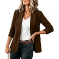 thumbnail image 1 of YSUEJPF Blazers for Women 3/4 Sleeve Business Work Office Suit Jackets Open Front Casual Cardigan Jacket, 1 of 9