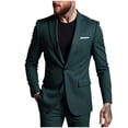 thumbnail image 1 of YSUEJPF Mens Blazer Classic Plain Single Breasted One Button Suit Jacket Loose Fit Business Casual Blazer for Wedding Work, 1 of 3