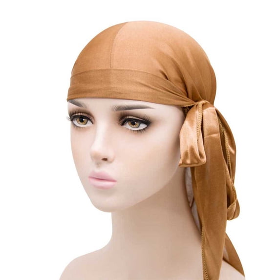 YSUEJPF Durags for Men Silky Casual Solid Doo Rags Long Tail Hairscarfs for Workout Wave Compression