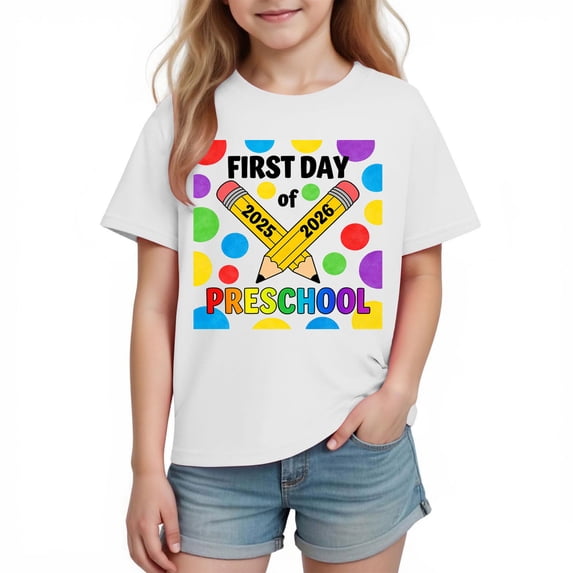 YSUEJPF Kindergarten Shirts for Girls Boys First Day of Preschool T Shirts Back to School Short Sleeve Summer Tees