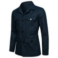 thumbnail image 1 of YSUEJPF Linen Jackets for Men Breathable Button Down Long Sleeve Coats Casual Collared Basic Solid Trucker Jackets with Multi Pockets, 1 of 4