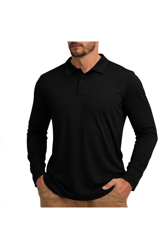Men's Button Up Rash Guard Shirts, UPF 50+ Sun Protection Long Sleeve Golf Shirts, Quick Dry Lightweight Sun Shirt with Collar