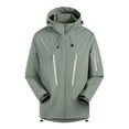 thumbnail image 1 of YSUEJPF Men's Rain Jacket Lightweight Waterproof Windbreaker Hooded Long Sleeve Drawstring Trench Coat for Mountaineering & Riding, 1 of 2