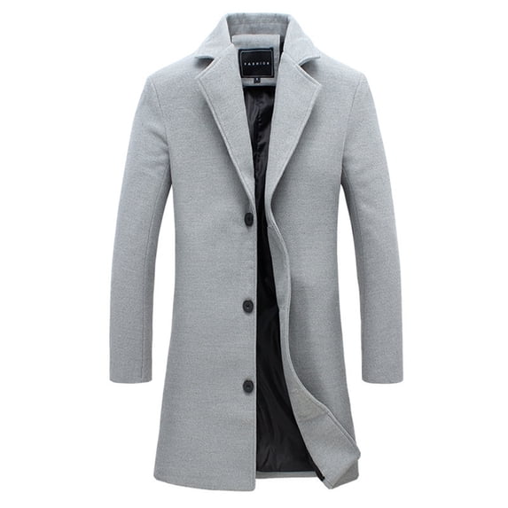 YSUEJPF Men's Trench Coat Dressy Casual Notch Lapel Double Breasted Overcoats Classic Stretchy Long Coats