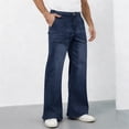 thumbnail image 1 of YSUEJPF Mens Bell Bottom Jeans Elastic Waist Flare Leg Denim Pants Vintage Casual Jeans for Men, 1 of 7