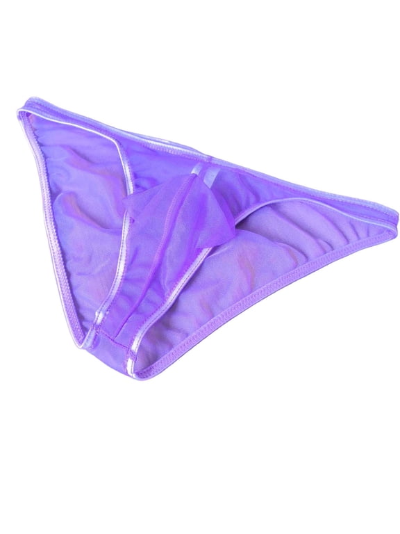 Mens Briefs See Through Low Rise Bikini Underwear Lightweight Soft Translucent Lingeries Comfortable Underpants