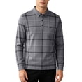 thumbnail image 1 of YSUEJPF Mens Plaid Dress Shirts Business Casual Button Long Sleeve Work Shirts Collared Comfy Golf Shirts with Chest Pocket, 1 of 8
