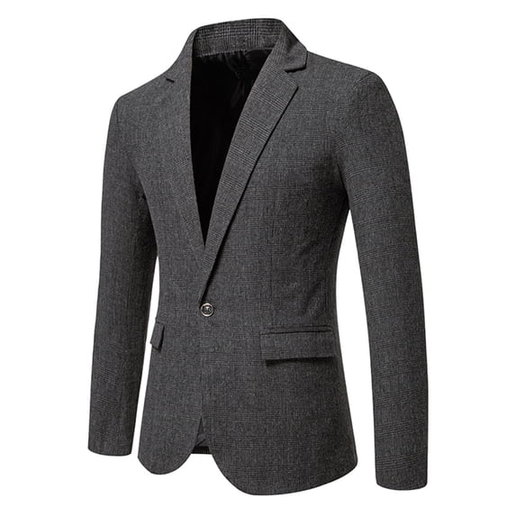 YSUEJPF Mens Sport Coat One Button Lightweight Suit Jacket Long Sleeve Classic Business Casual Blazer Slim Fit Formal Outfits