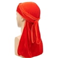 thumbnail image 1 of YSUEJPF Mens Velvet Durags Casual Basic Turban Headwear Fashion Headwraps for 360 Waves Braids Locs & Wolfing, 1 of 3