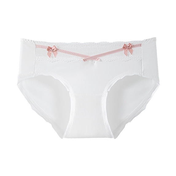 YSUEJPF Women's Panties, Casual Lace Breathable Bikini Underwear, Dressy Bow Full Coverage Stretchy Lightweight Soft Briefs